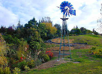 Daisy the windmill and steps under construction
